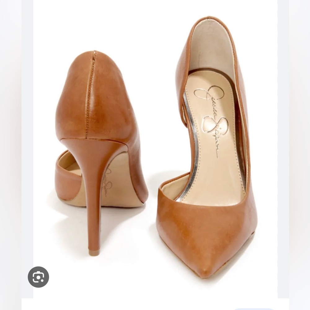 Jessica Simpson Claudette shoes size 7 brown heels d’orsay pump
